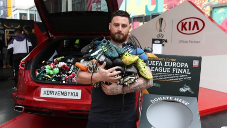 Kia UEFA Europa League Trophy Tour Activation Led By Football Boot Donation Drive