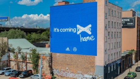 SFA Kit Partner Adidas Erects ‘It’s Coming Home Hame’ Giant OOH In Glasgow