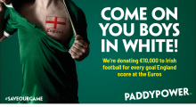 Paddy Power Leverages Euro 2020 Via England Saving Irish Football #SaveOurGame Initiative
