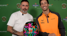 F1 Sponsor Heineken Links With Rennie & Ricciardo For Unique Racing Helmet To Raise Funds For Aussie Red Cross