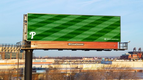 MLB’s Philadelphia Phillies Welcome Back Baseball With Copy-Free Simple-Image Billboards