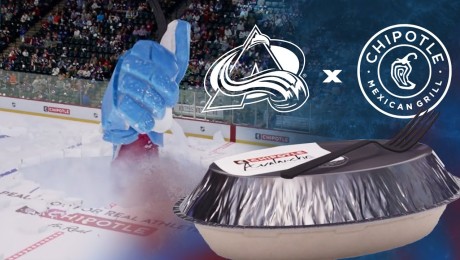 Chipotle Mixed Realty Half Time Projection Gives Colorado Avalanche Fans New Game Ad Experience