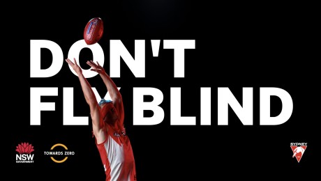 Transport for NSW & Sydney Swans Team Up For ‘Don’t Fly Blind’ Anti Mobile Phone Driver Distraction Campaign