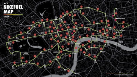 Nike Reworks Iconic London Tube Map Into NikeFuel Map