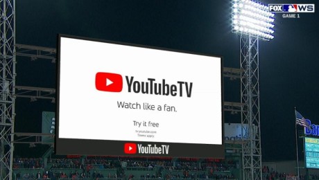 YouTube TV World Series Work Spans AR & Double Box Ads, Creator Contest & ‘Play’ Button Logo