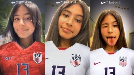 New Nike Snapchat Lens Supports Social Sharing Of New USWNT Home & Away World Cup Kit