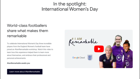 England Women’s Team Team Up With Google Cloud For #IAmRemarkable Campaign & Workshop On International Women’s Day