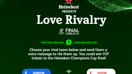 Heineken Billboards Give Fans a Chance to Push Rivals Buttons This Champions Cup Final